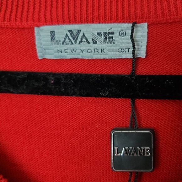 NWT Lavane New York Red Sweater Vest. Size 3XT - Picture 2 of 4